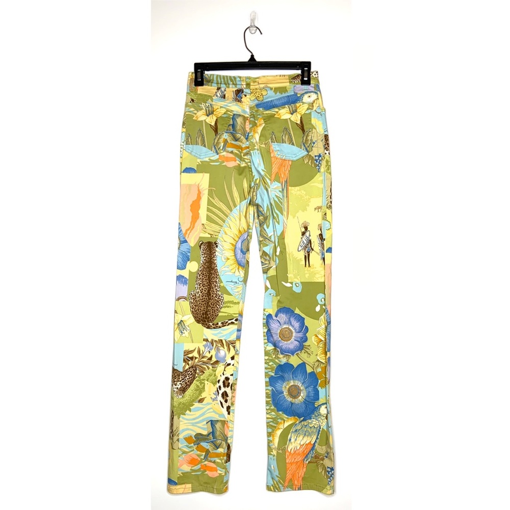 Vintage Ferragamo Jungle Floral Stretch Jeans 10
